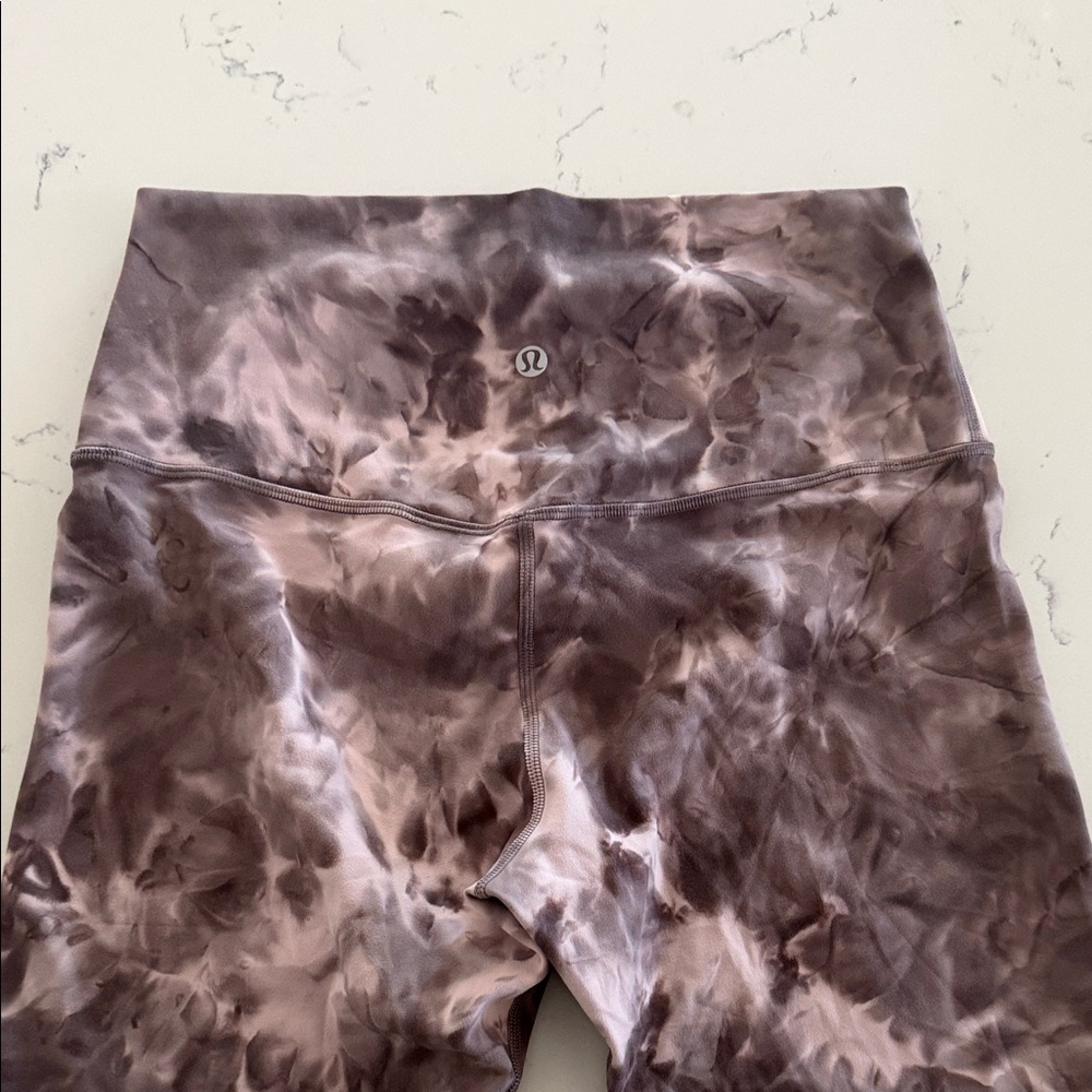 Lululemon Marble Effect Leggings in Purple and Brown